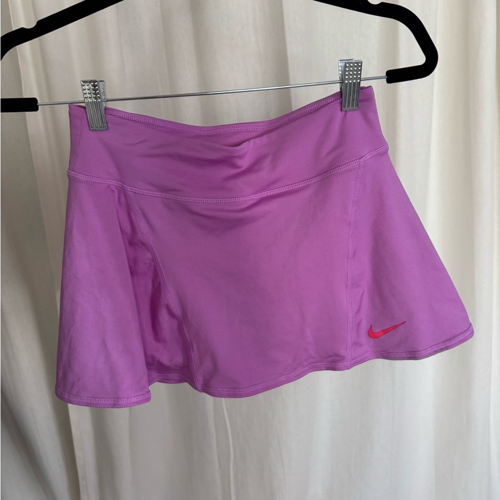 Nike Pink Dri-FIT Athletic Skirt with Subtle Orange Logo